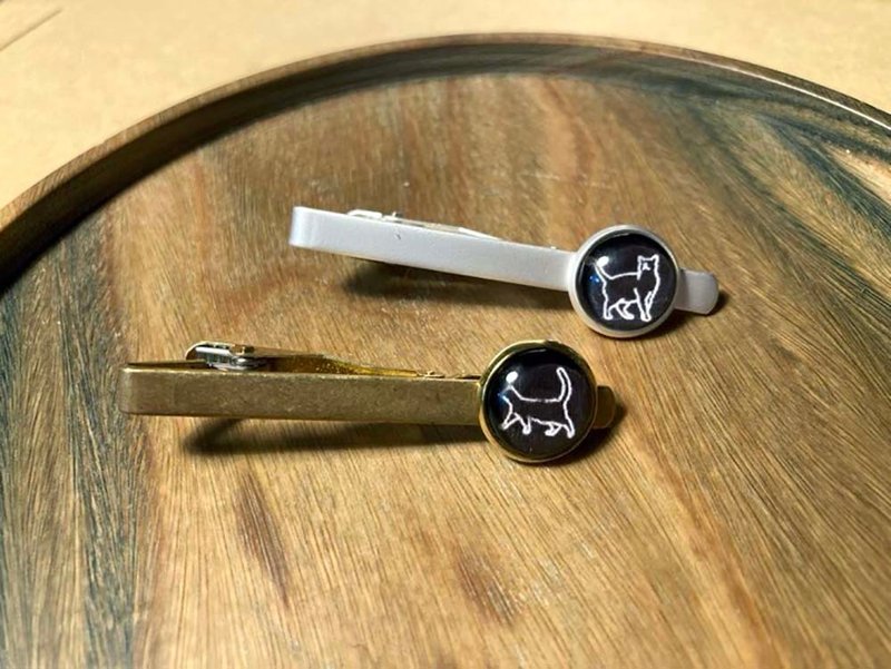 日常猫咪 领带夹 Tie Clips - 领带/领带夹 - 其他金属 黑色