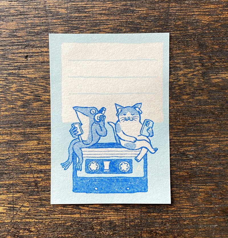 一言便签 LOVE MUSIC 25张入 - 信封/信纸 - 纸 蓝色