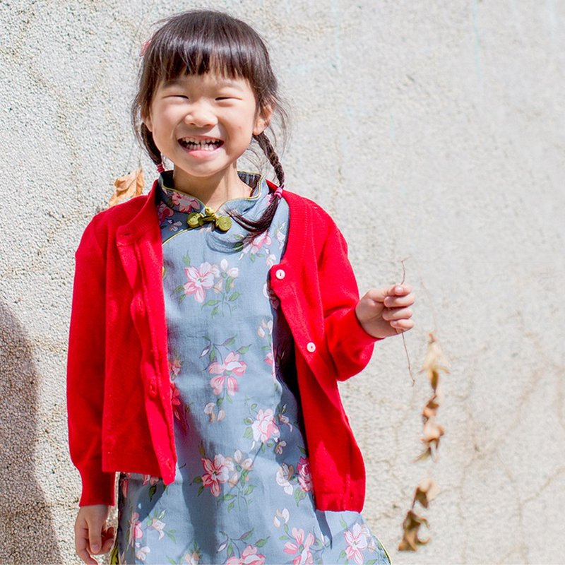 儿童旗袍 古风 四季款 芙蓉迎春 - 旗袍 - 棉．麻 