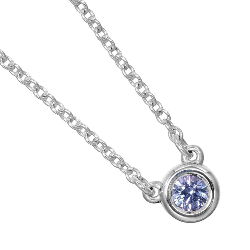 【日本直送】蒂芙尼 TIFFANY&Co. Color By The Yard 蓝色项链 银 925 彩色宝石 约 1.64g【二手】A级 - 项链 - 银 银色