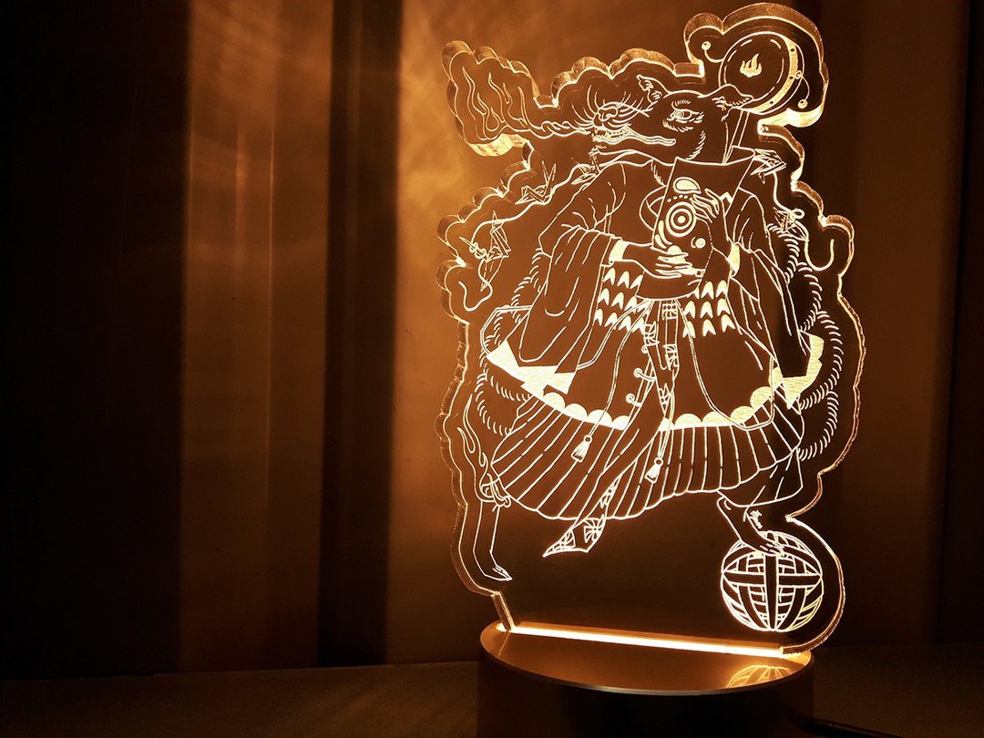 妖怪夜灯 - 丁貅 (珍惜)  友谊长存 珍重再见 - 灯具/灯饰 - 压克力 透明