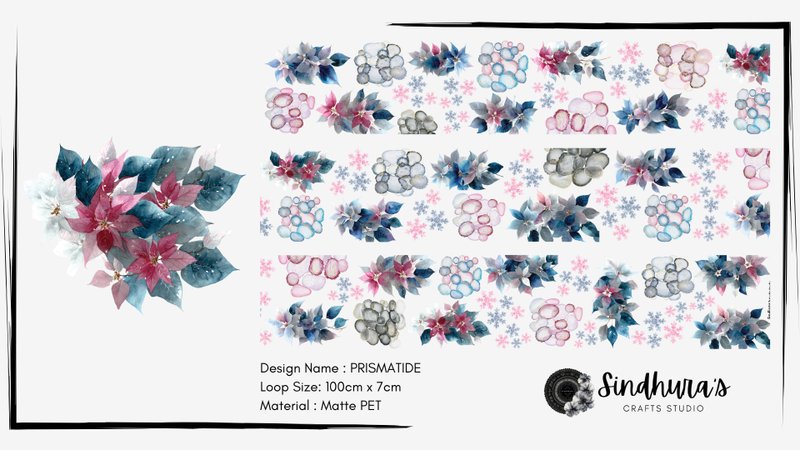 Prismatide 稜光冬境 雾面 PET 胶带 手帐素材 - 贴纸 - 塑料 多色