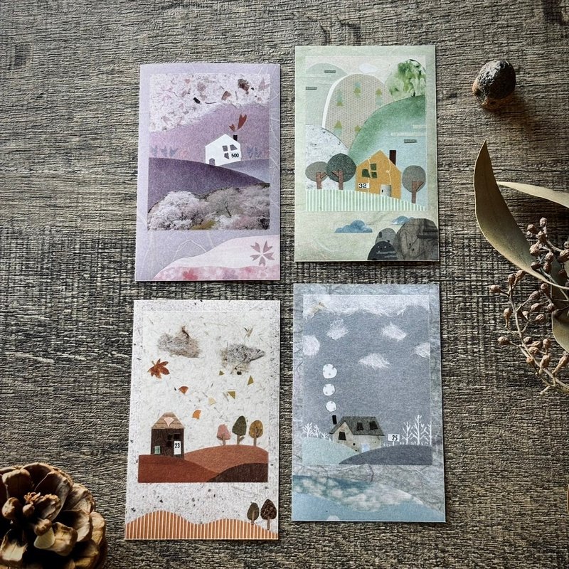 模造贴纸-四季部屋 - 贴纸 - 纸 多色