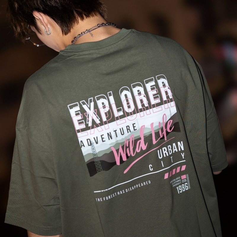 【CREEPS】Explorer V3 宽松重磅印花T恤 210g - 男装上衣/T 恤 - 棉．麻 多色