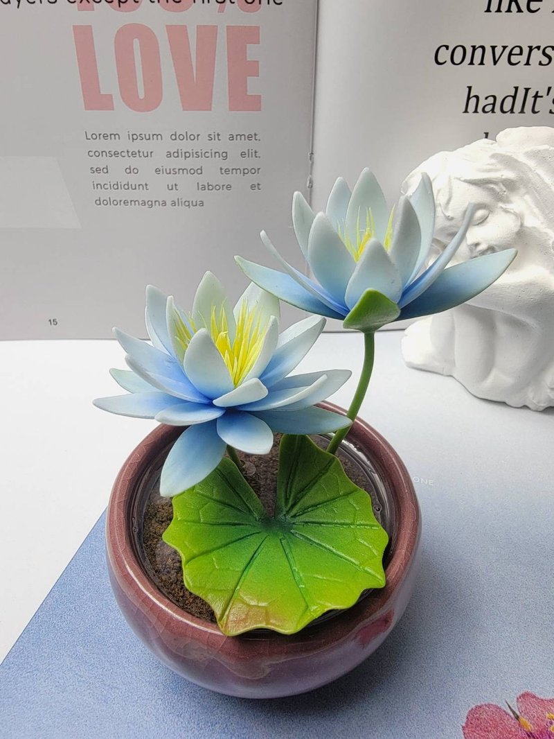 冷瓷土/黏土花艺-睡莲小盆栽/送礼 - 植栽/盆栽 - 粘土 