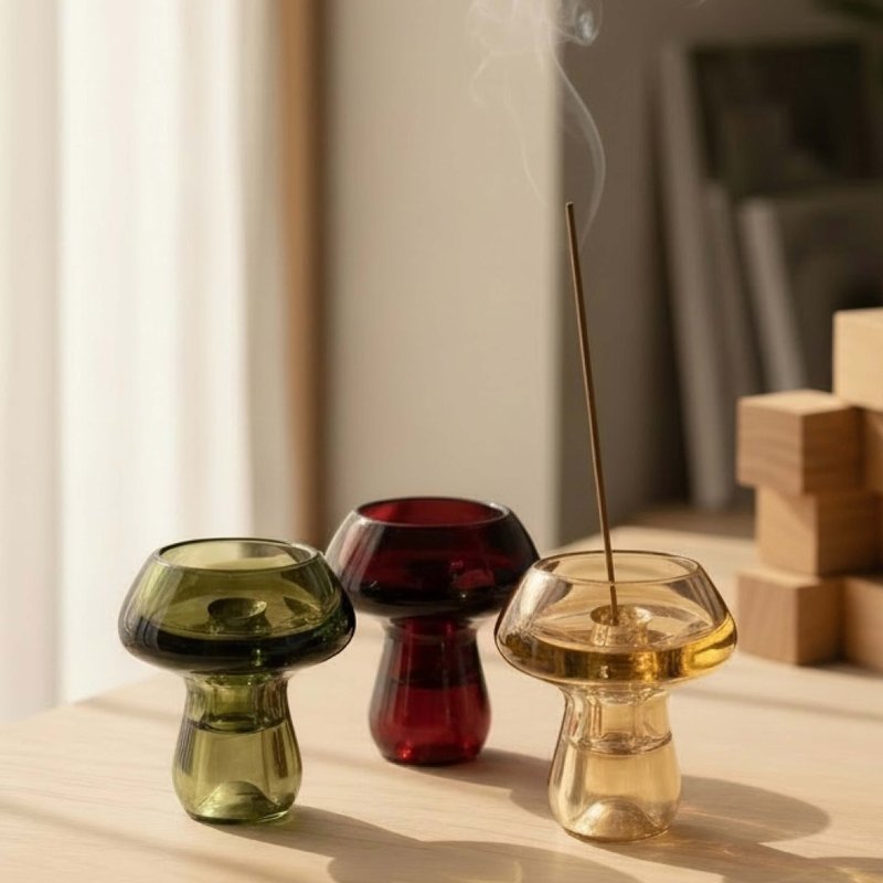 【琉璃】琉璃线香座 6.5 x 7 cm - 拍摄道具 / 疗愈小物 - 香薰/精油/线香 - 玻璃 