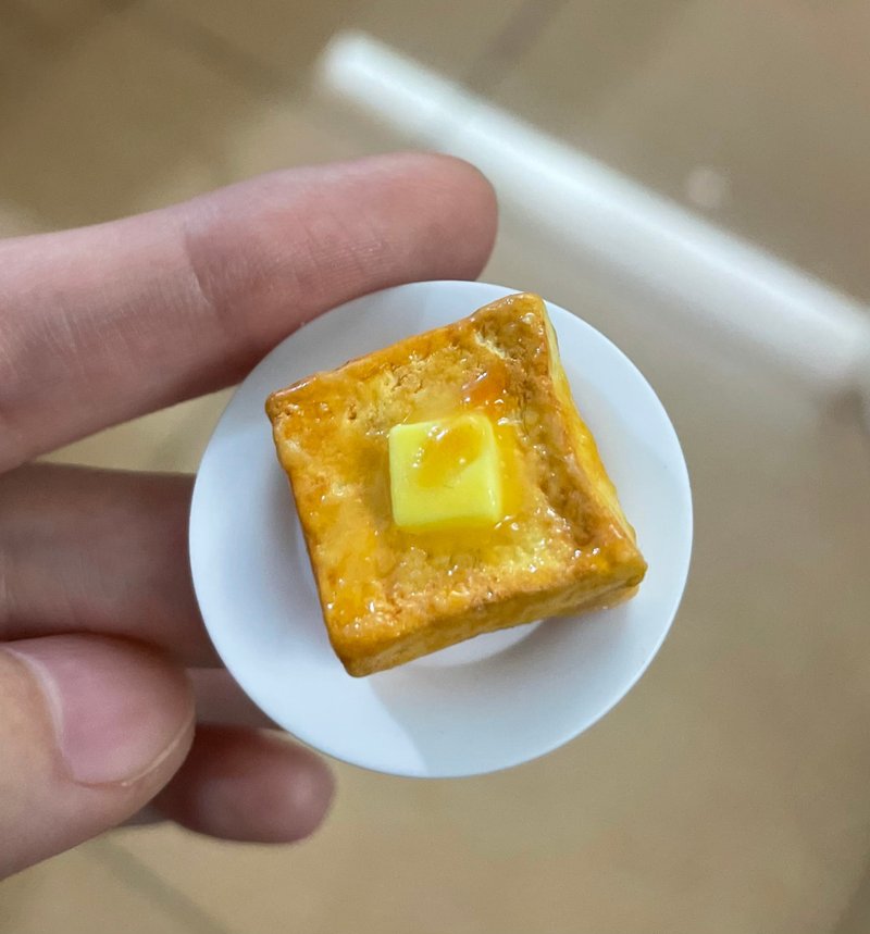 预订 微缩模型 香港茶餐厅 西多士 - 玩偶/公仔 - 粘土 橘色