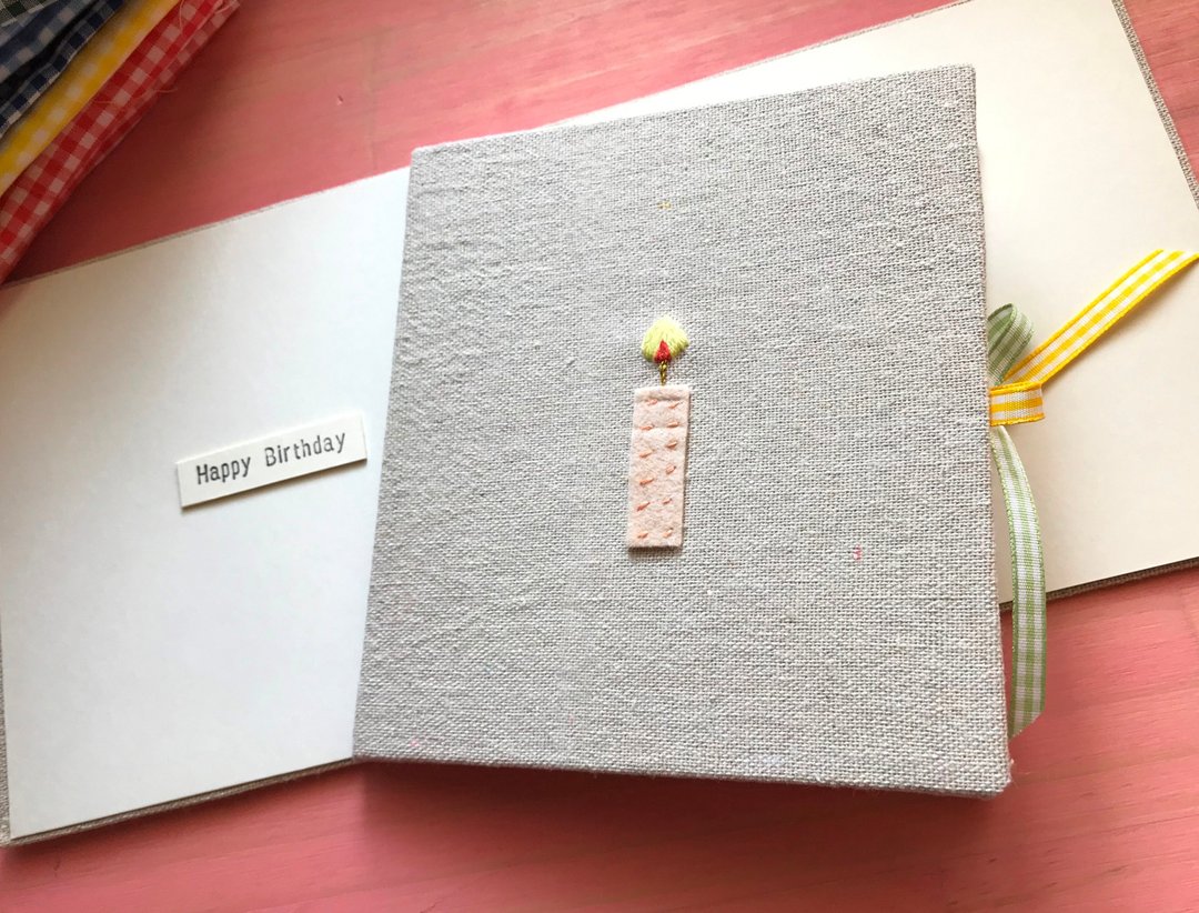 一根小蜡烛的祝福 | 手工卡片 | 生日卡 | Handmade  Birthday card - 卡片/明信片 - 其他材质 多色