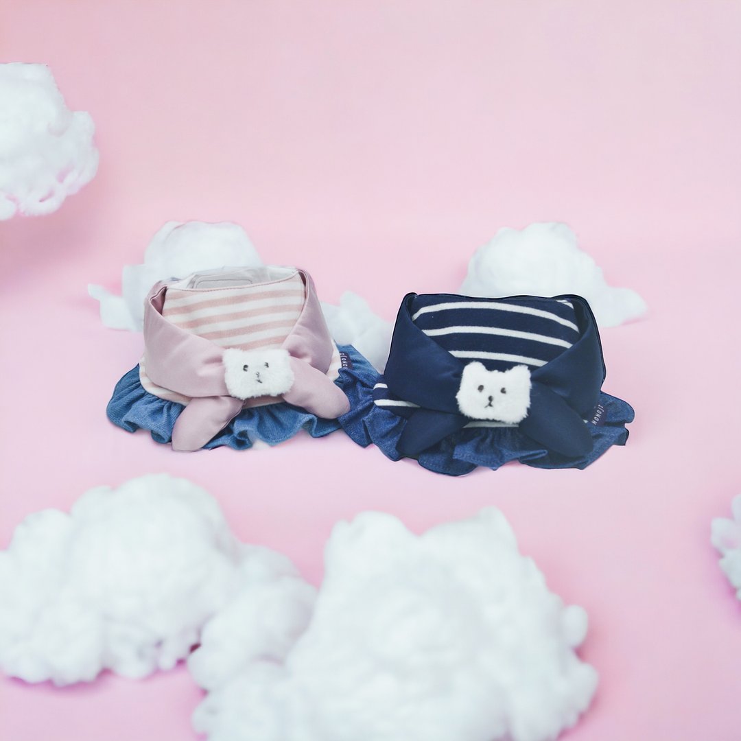 【MOMOJI】 宠物时尚围兜 - BEAR MICHELLE 小熊米雪 - 衣/帽 - 聚酯纤维 多色