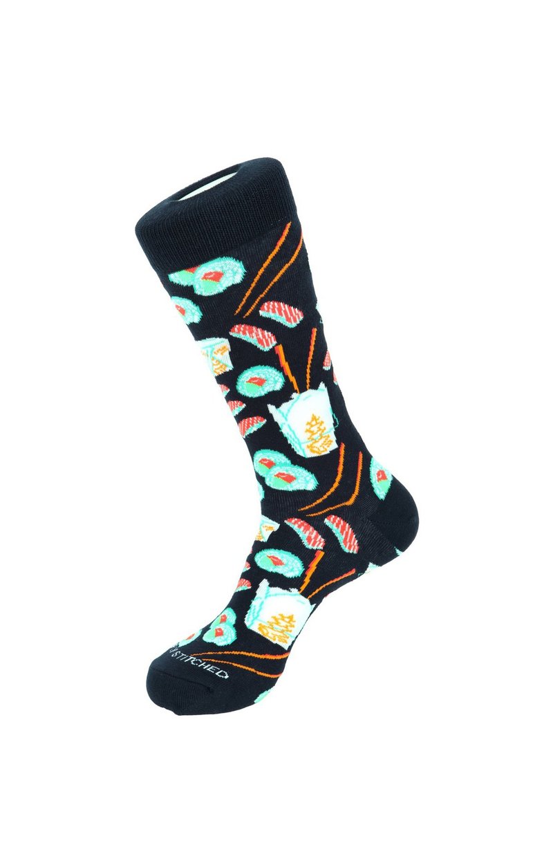 Sushi Socks 寿司图案袜子 by Unsimply Stitched - 袜子 - 棉．麻 黑色