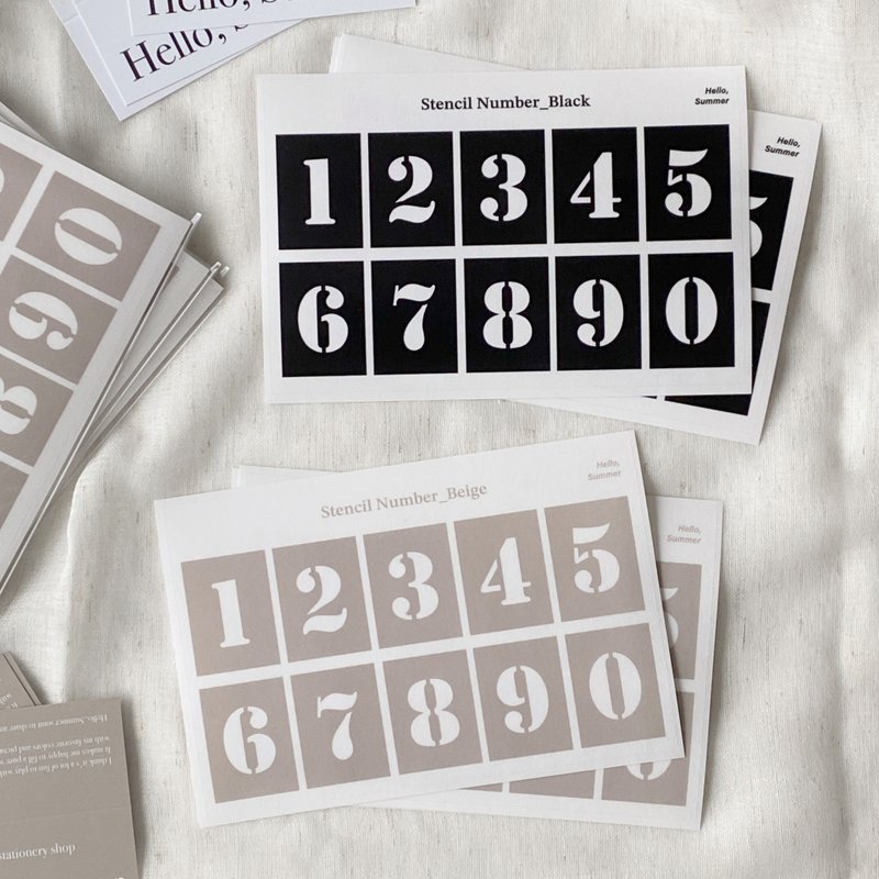 黑色钢网编号透明贴纸 - 贴纸 - 其他材质 