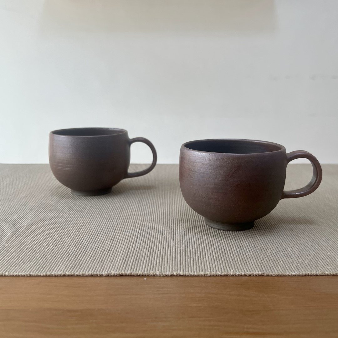 暗紫 柴烧陶手工马克杯 - 咖啡杯/马克杯 - 陶 紫色