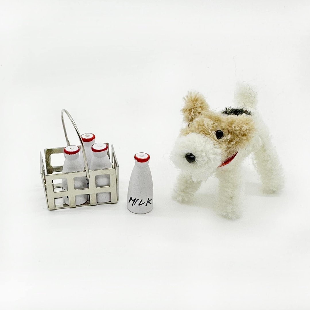 Wirefoxterrier 刚毛猎狐梗手工 baby梗. 牛奶款 - 玩偶/公仔 - 羊毛 白色