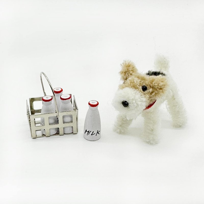 Wirefoxterrier 刚毛猎狐梗手工 baby梗. 牛奶款 - 玩偶/公仔 - 羊毛 白色