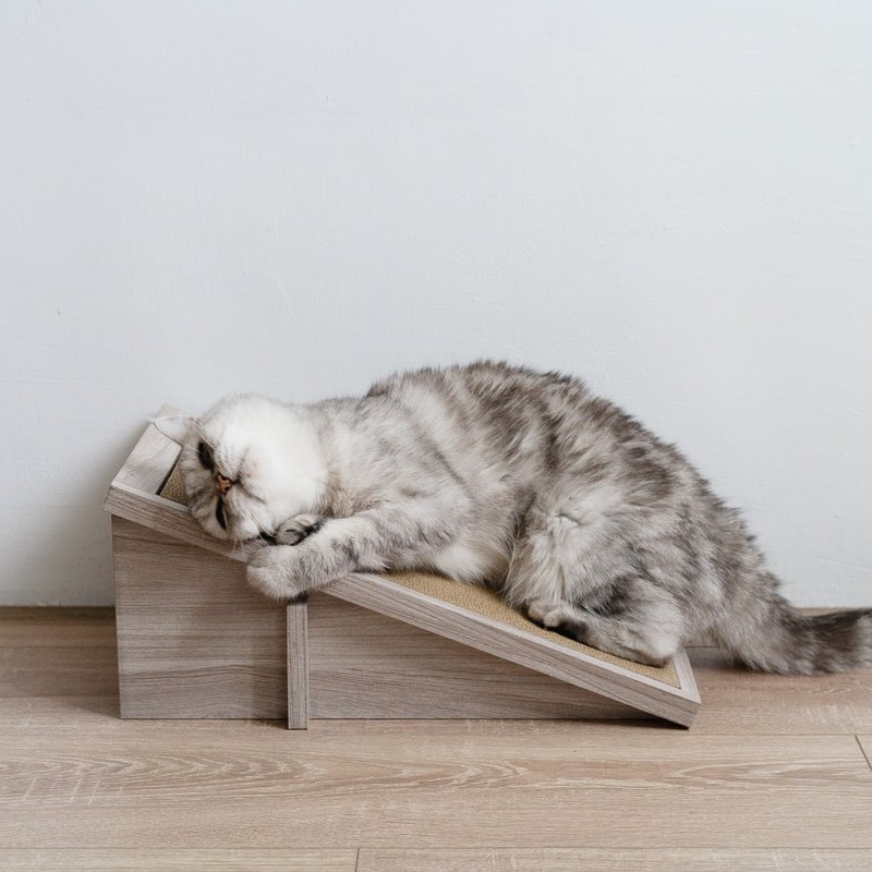 【安阁家】顽强 斜坡猫抓板(燕麦色) 赠送纯天然木天蓼 - 抓板/跳台 - 纸 卡其色