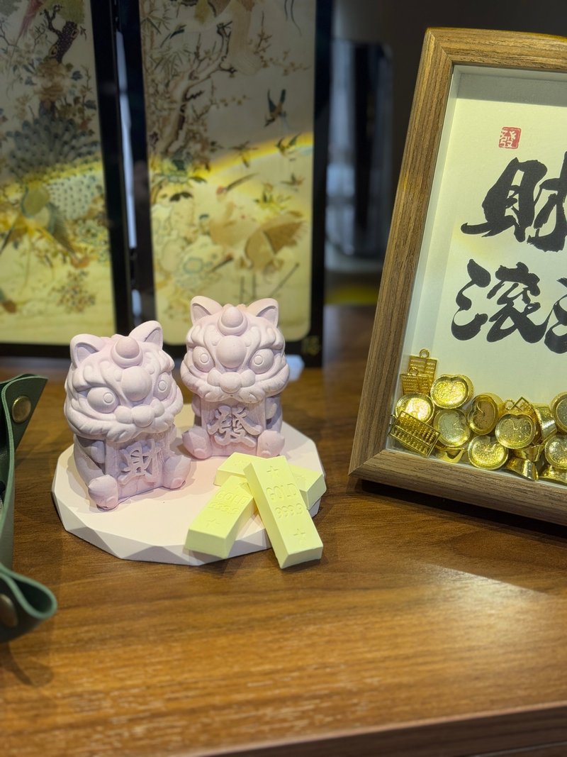 发财狮扩香石礼盒 财源滚滚的好预兆 - 香薰/精油/线香 - 其他材质 多色