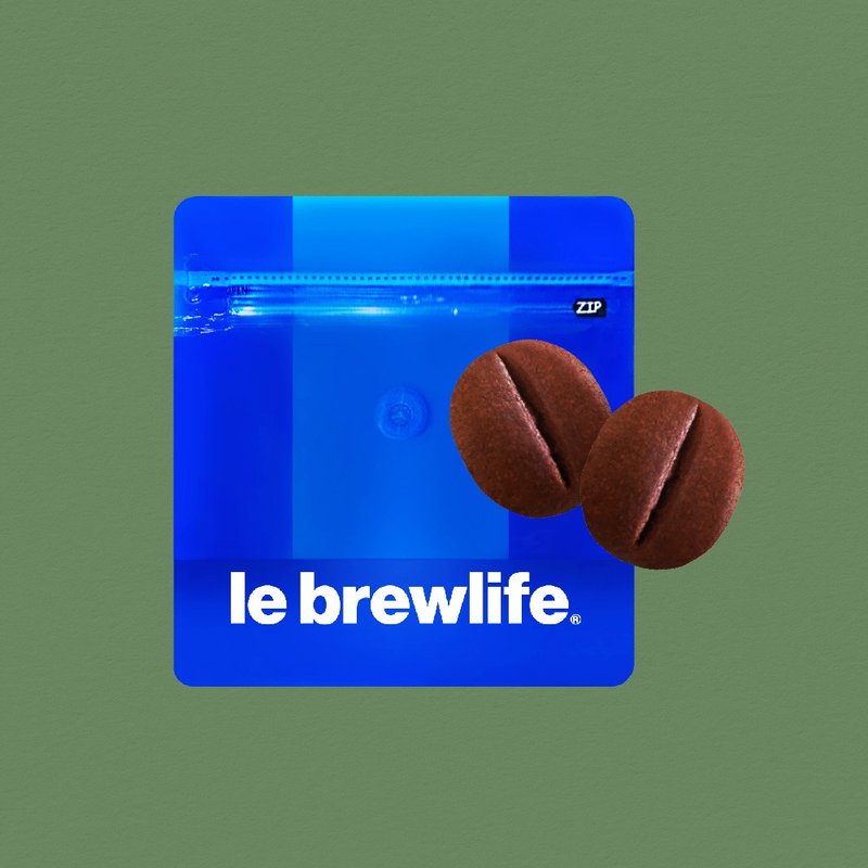 【le brewlife 乐步】咖啡豆豆饼干-和三盆法芙娜醇厚可可 10袋组 - 零食/点心 - 新鲜食材 黑色
