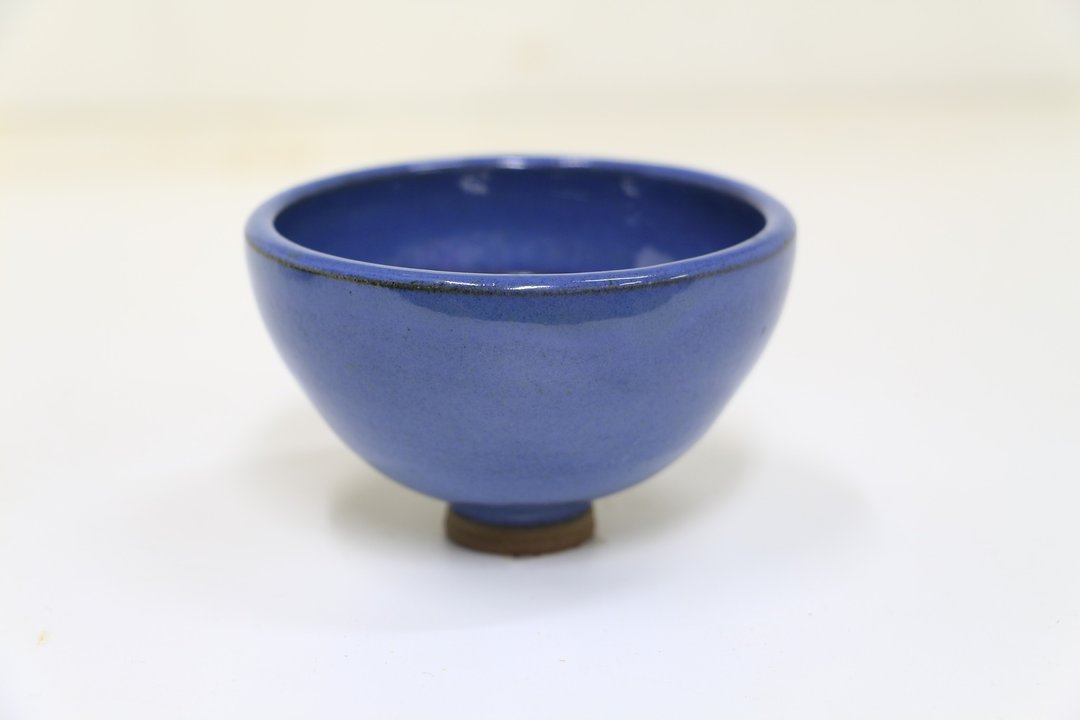 靛蓝杯-纯手工--手作--拉坯--上釉--陶土 - 茶具/茶杯 - 陶 蓝色