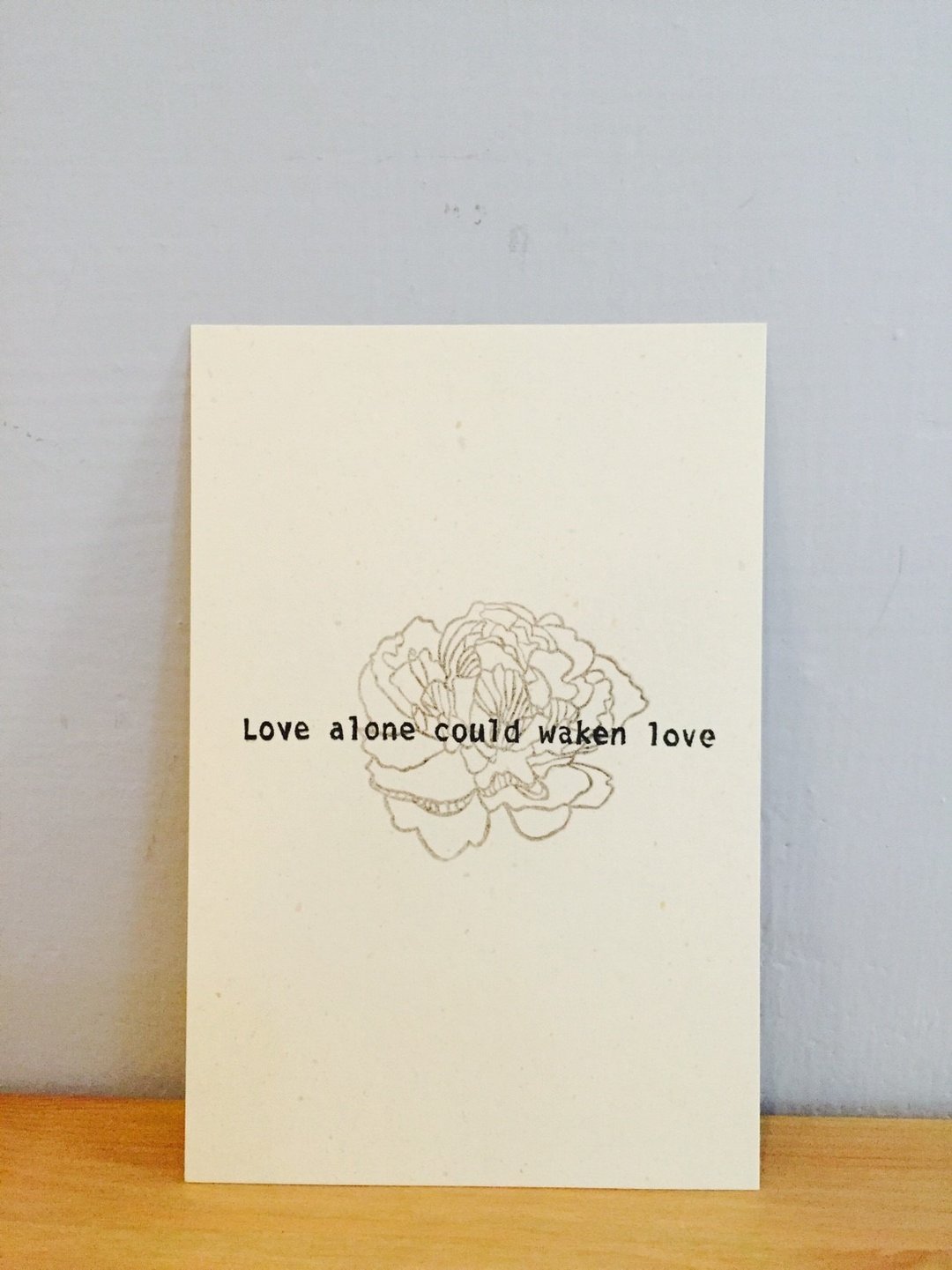 盖哪 | Love alone could waken love! 只有爱才能唤醒爱！ | 限量手工明信片 - 卡片/明信片 - 纸 