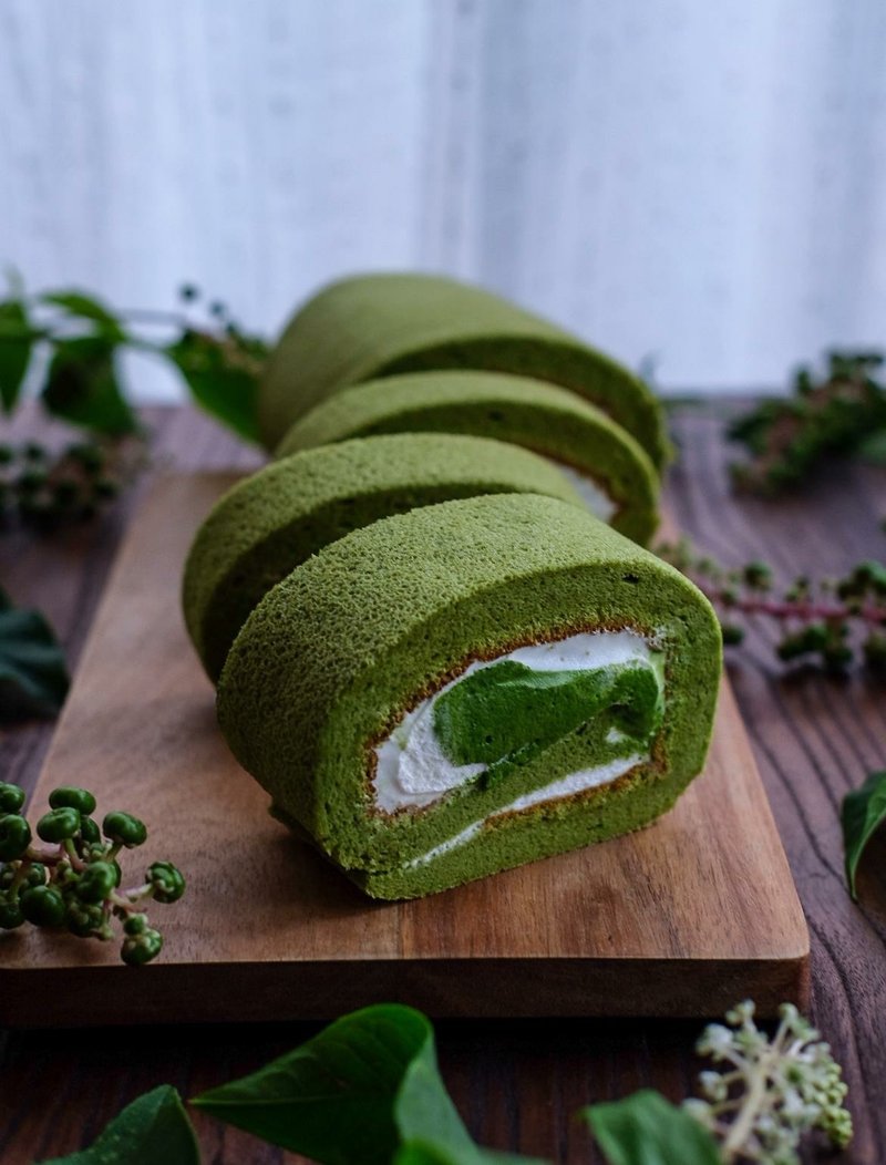 宅配浓抹茶生乳卷一卷 - 蛋糕/甜点 - 其他材质 绿色