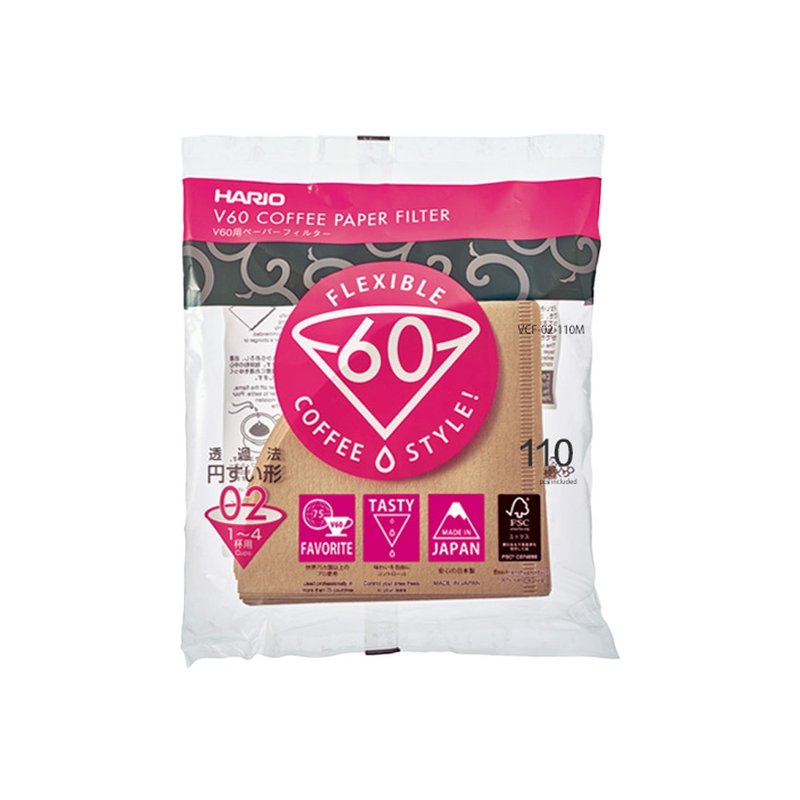 HARIO V60无漂白02滤纸110张/VCF-02-110M - 咖啡壶/周边 - 纸 