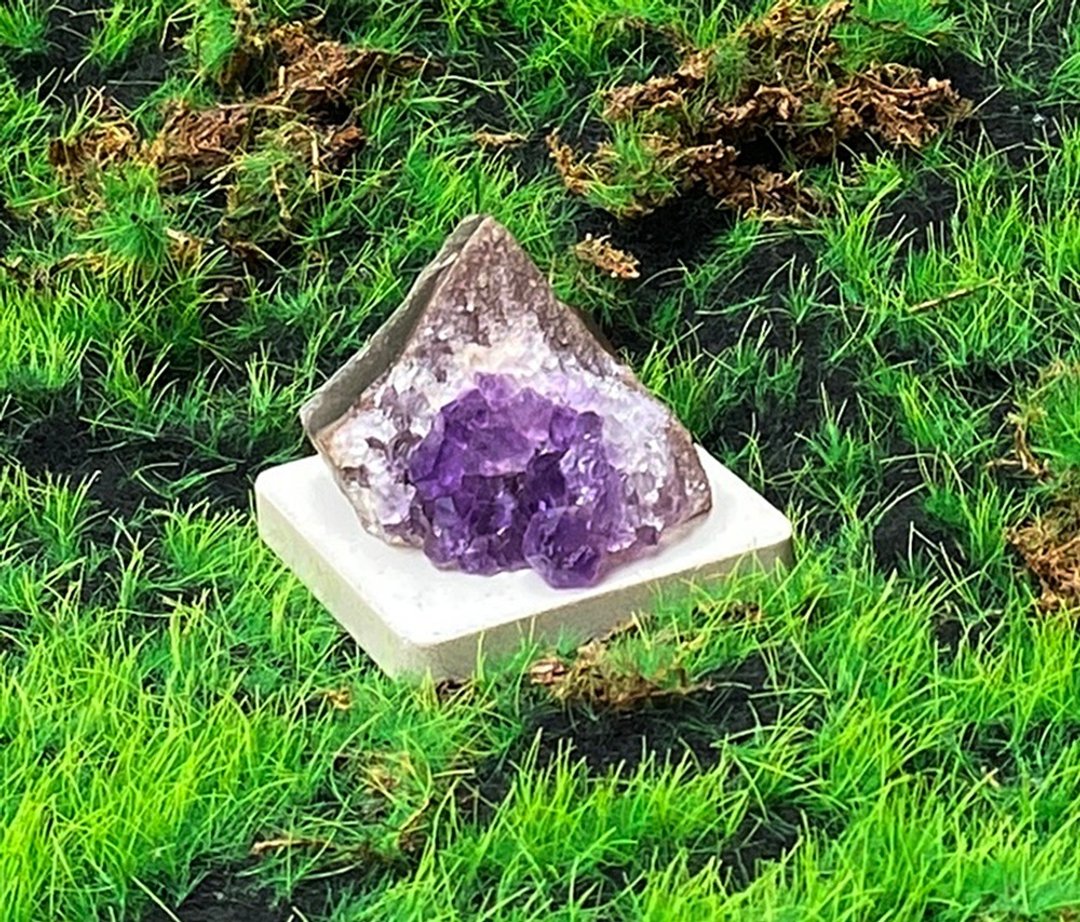 能量摆饰-天然原皮原矿山形紫晶小宝石晶簇 紫水晶 快速出货 - 摆饰 - 水晶 紫色