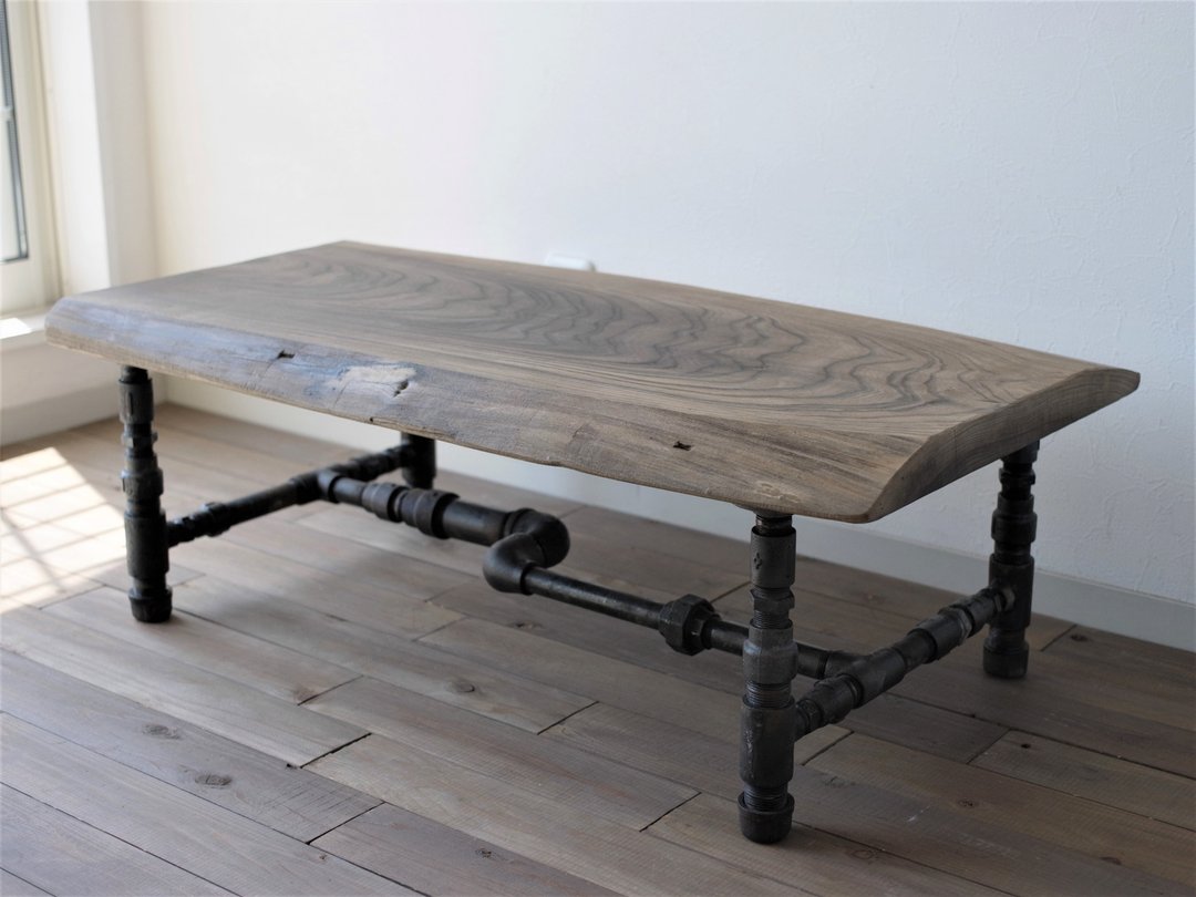 iron low table 320*940*500 - 餐桌/书桌 - 木头 卡其色