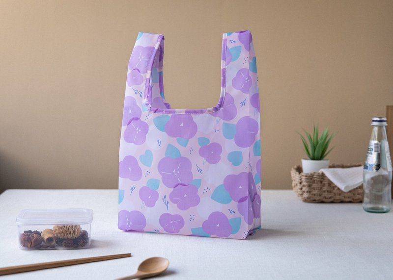 【牵牛花-购物袋】环保提袋 / 可折叠收纳 - 手提包/手提袋 - 聚酯纤维 紫色