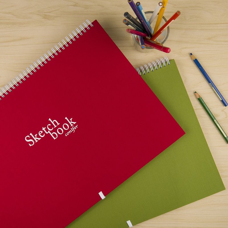 conifer绿的事务 SKETCH BOOK 8K布面绘图本 - 插画/绘画/写字 - 纸 红色