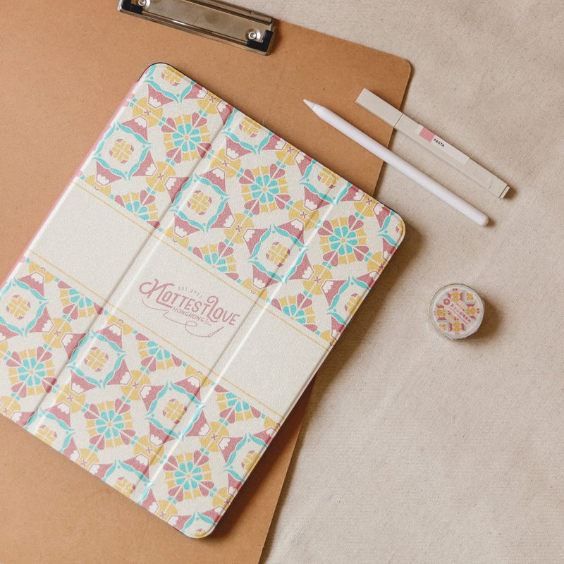 富士山 磁砖系列 / iPad 保护壳 - 粉 - 平板/电脑保护壳 - 人造皮革 粉红色