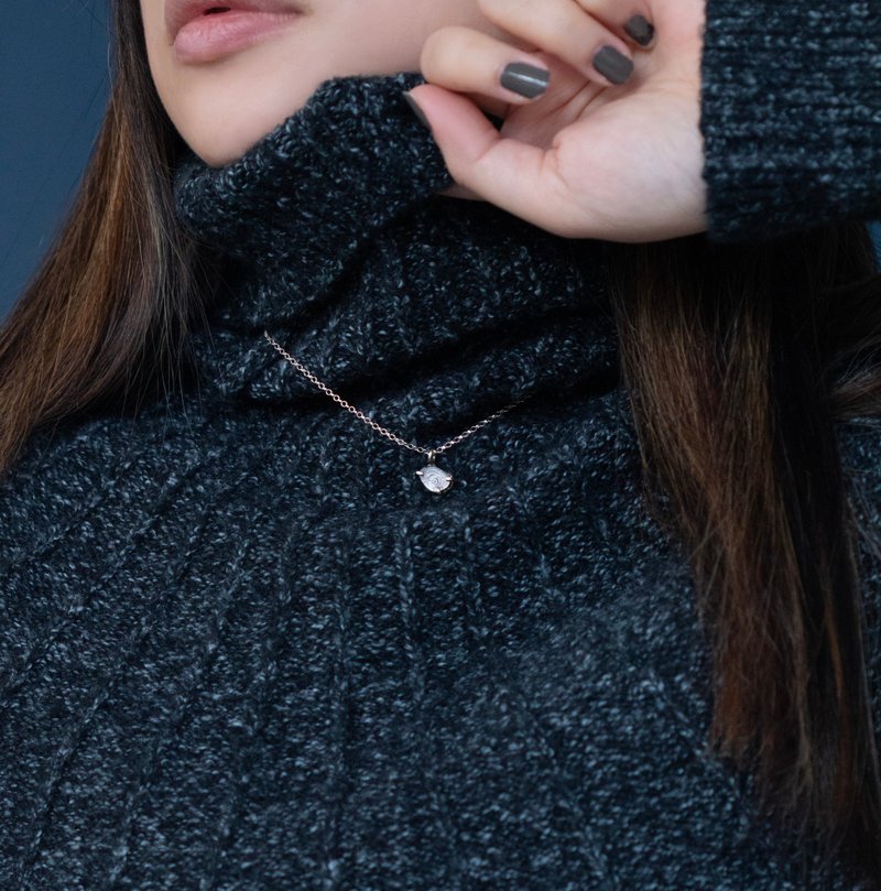 ::漩涡之舞:: 黑珊瑚 纯银项链 \ 可维修店家 - 项链 - 纯银 黑色