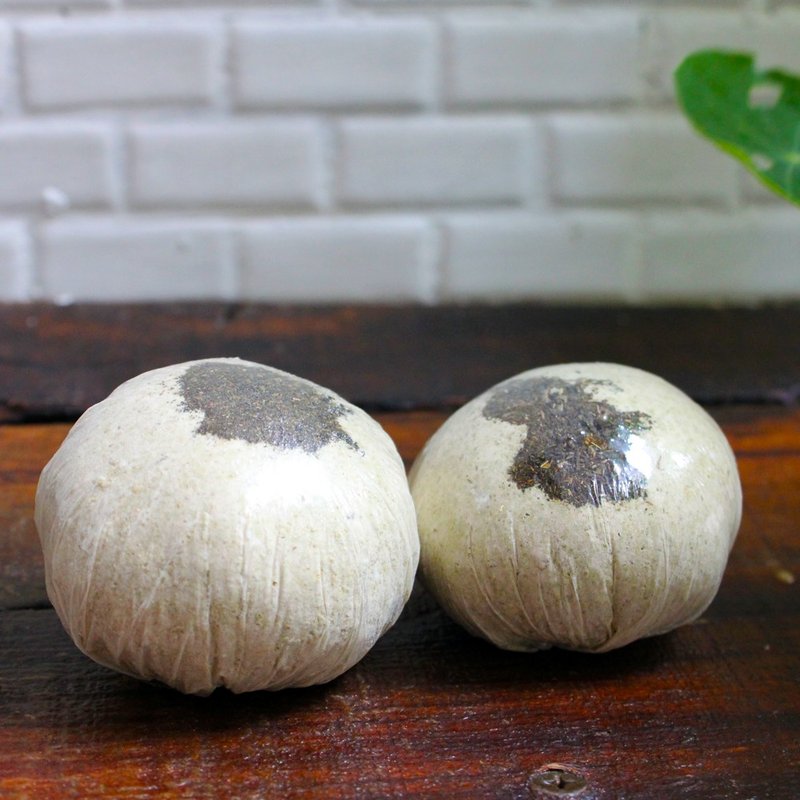 ‘自然入味’绿茶暖心泡澡球 - 肥皂/手工皂 - 植物．花 绿色