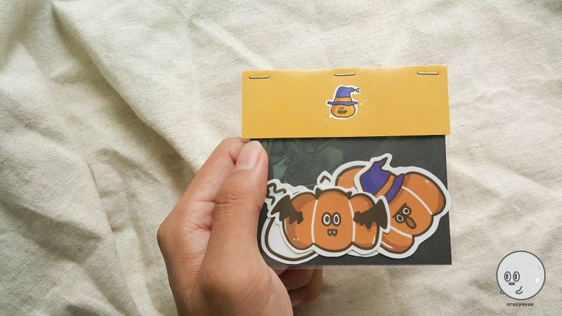 南瓜南瓜贴纸包 - 贴纸 - 纸 橘色