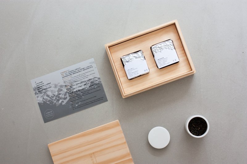 【本味礼盒】手工松木盒 / 双囍入 - 茶 - 新鲜食材 多色