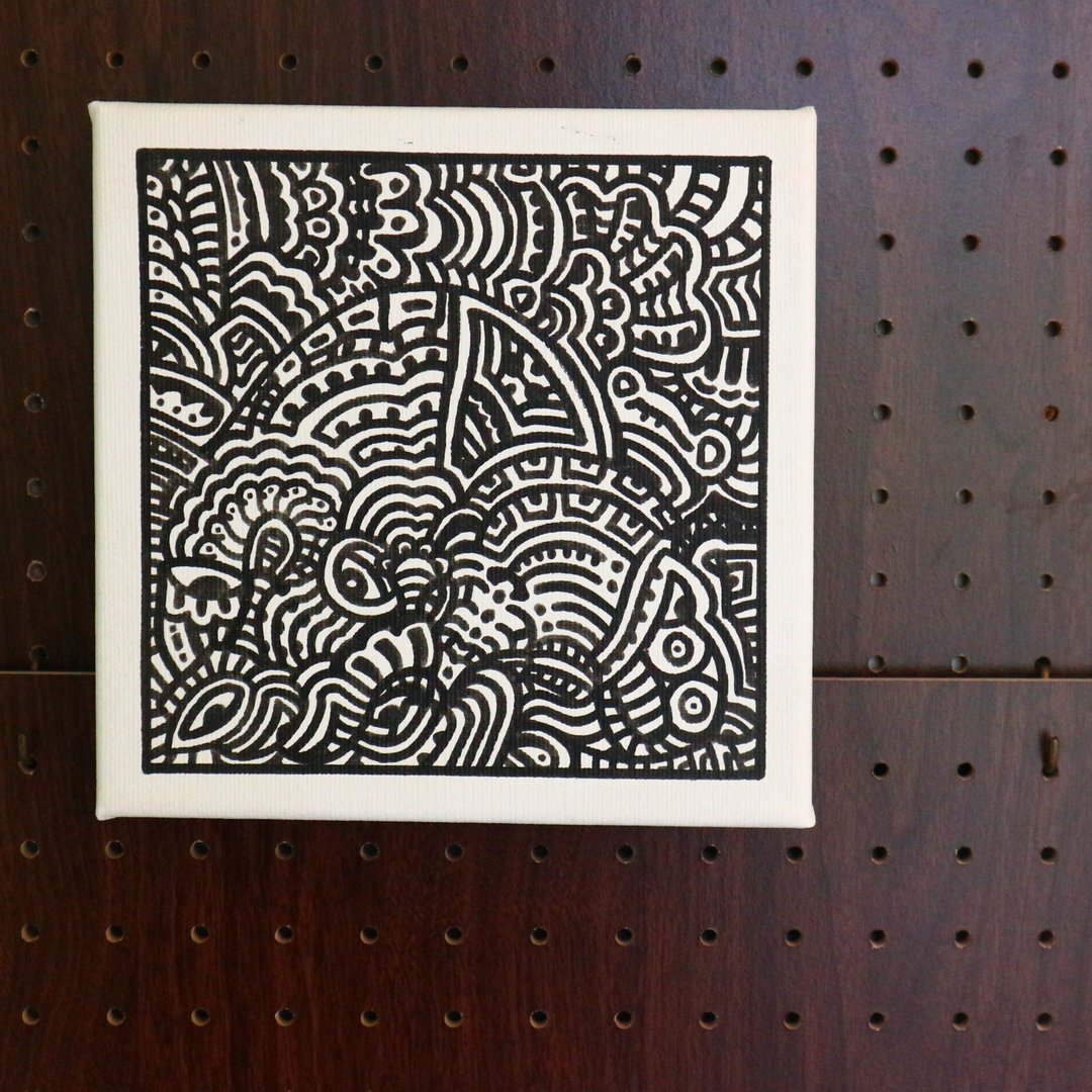 【画话‧河童画】图腾 编号NO.7 - 画框/相框 - 颜料 黑色