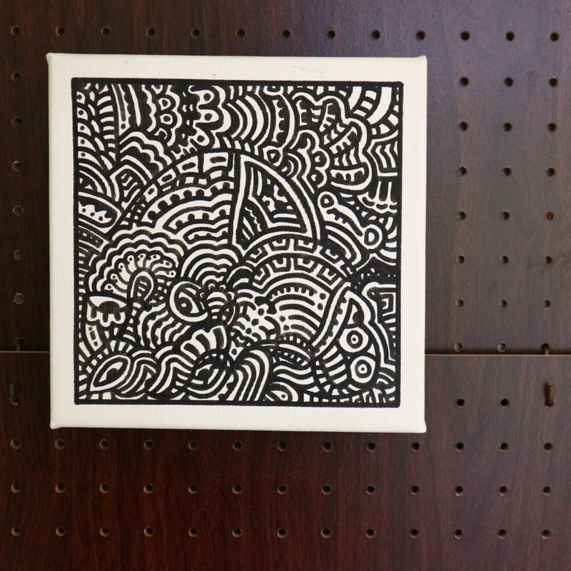 【画话‧河童画】图腾 编号NO.7 - 画框/相框 - 颜料 黑色