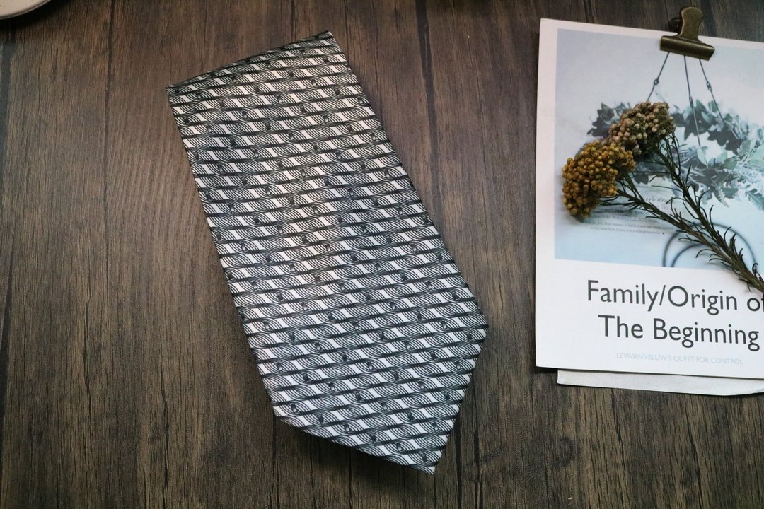 灰色調網紋真絲領帶商務紳士禮盒裝 - 领带/领带夹 - 丝．绢 灰色