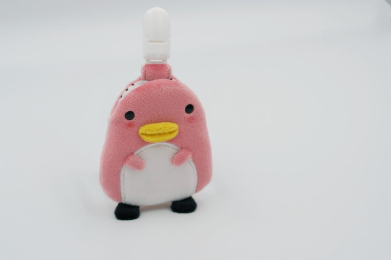 Bucute粉红咚咚企鹅护身符.御守套.平安符袋/宝宝专用/手工制作/弥月礼物 - 满月礼盒 - 聚酯纤维 粉红色