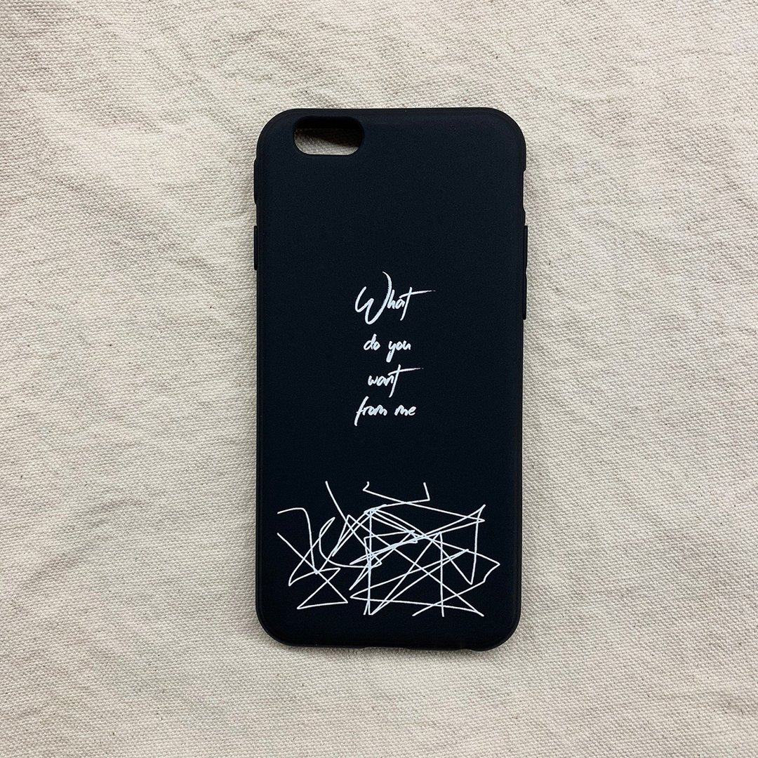 你想要我怎样 - iPhone 手机壳 / 黑色全包雾面软壳 - 手机壳/手机套 - 橡胶 黑色
