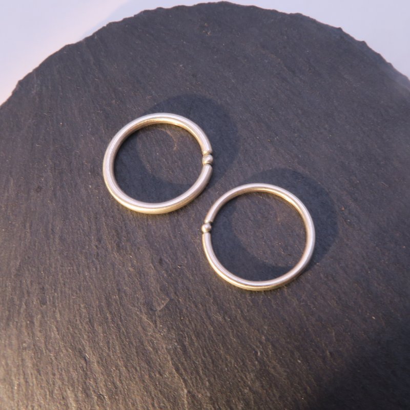 卫星 - 纤细感 纯银戒指 - 戒指 - 纯银 银色