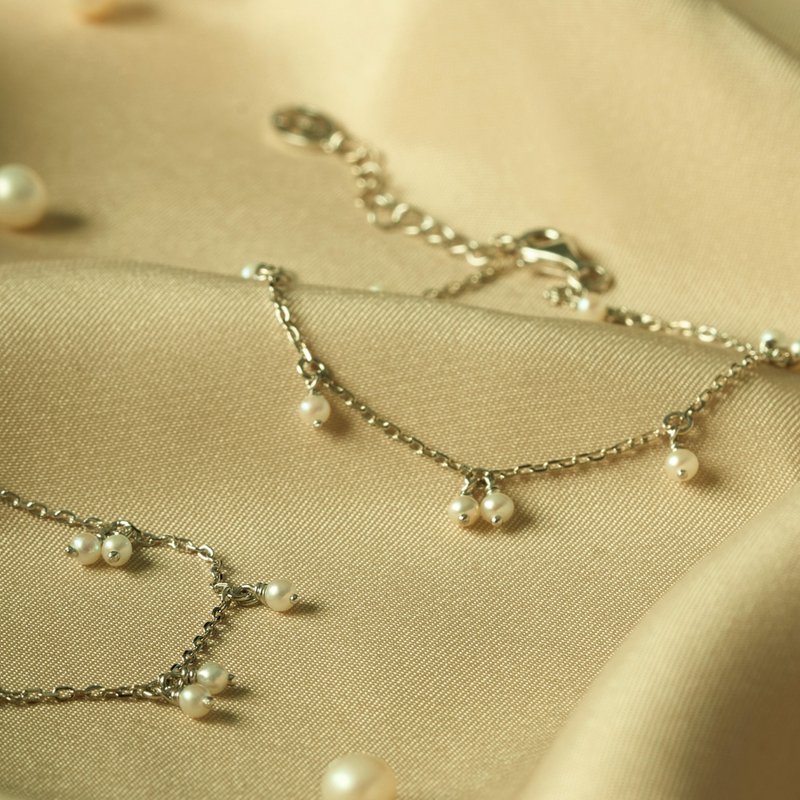 果实 珍珠纯银手链 - 手链/手环 - 纯银 