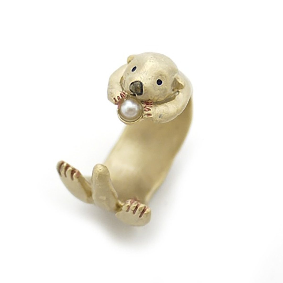 Racoon sea otter ring / ring RN094 - 戒指 - 其他金属 金色