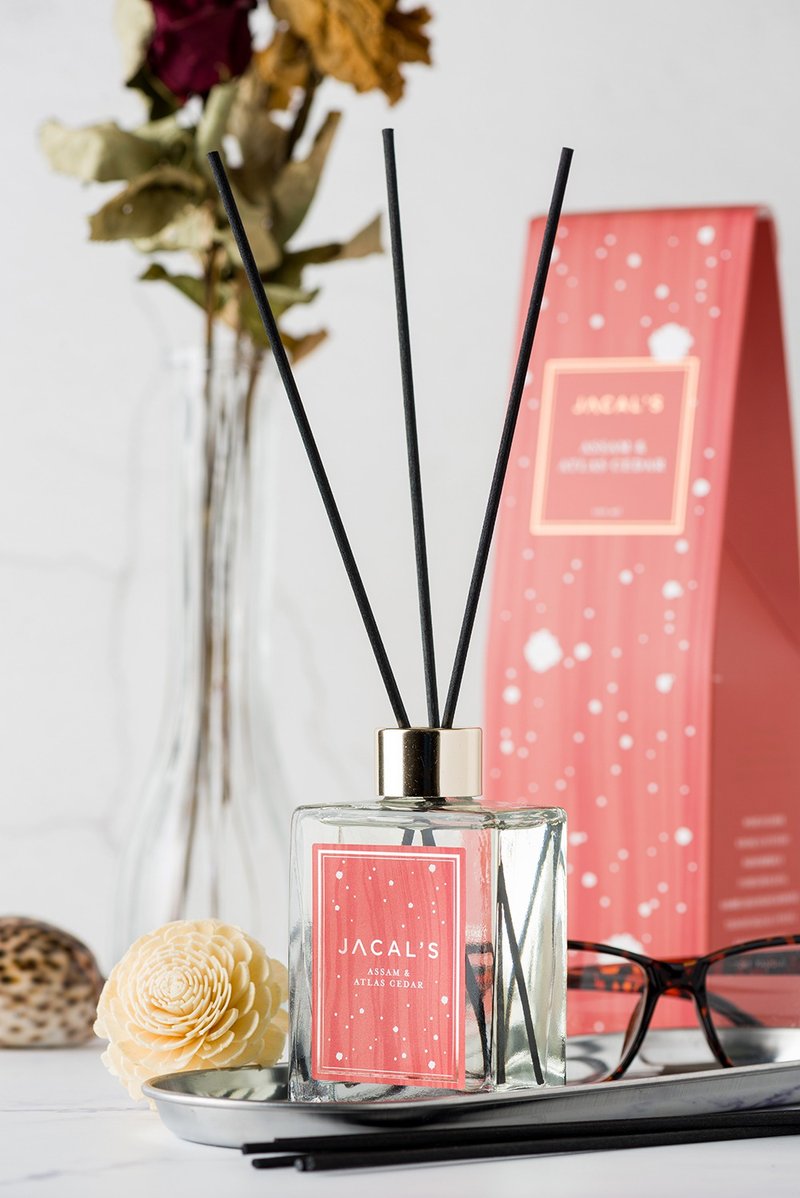 Jacal's经典扩香-阿萨姆与雪松100ml - 香薰/精油/线香 - 玻璃 红色