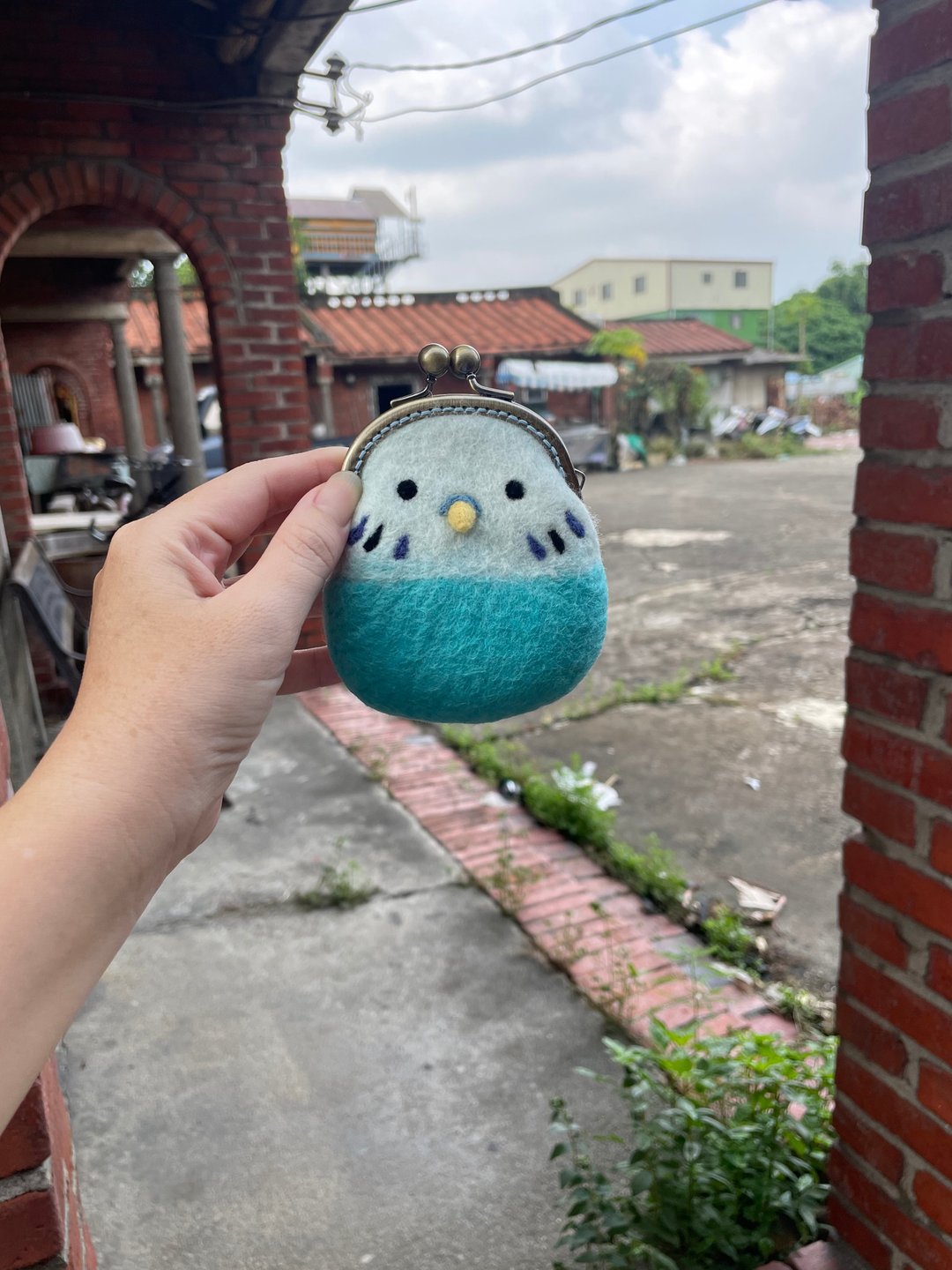 虎皮鹦鹉 手作 羊毛毡 口金包 零钱包 - 零钱包 - 羊毛 