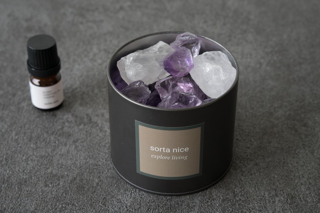 紫晶 白水晶 矿石香氛系列 - 香薰/精油/线香 - 水晶 紫色