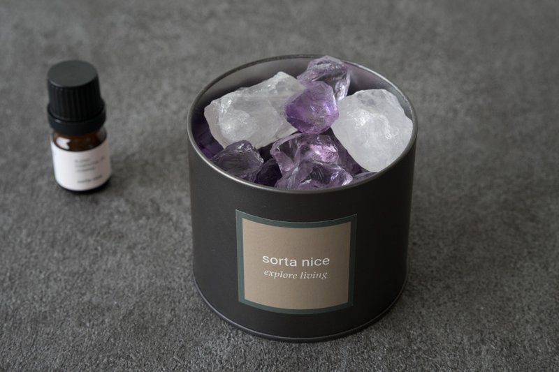 紫晶 白水晶 矿石香氛系列 - 香薰/精油/线香 - 水晶 紫色