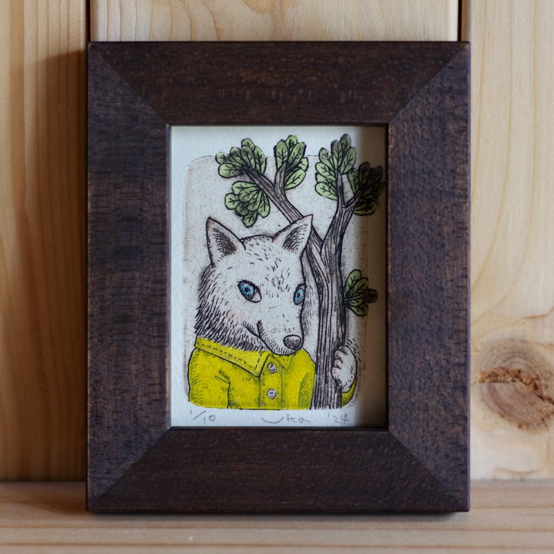 黄衬衫主题版画 ( 带画框 ) - 海报/装饰画/版画 - 纸 黄色