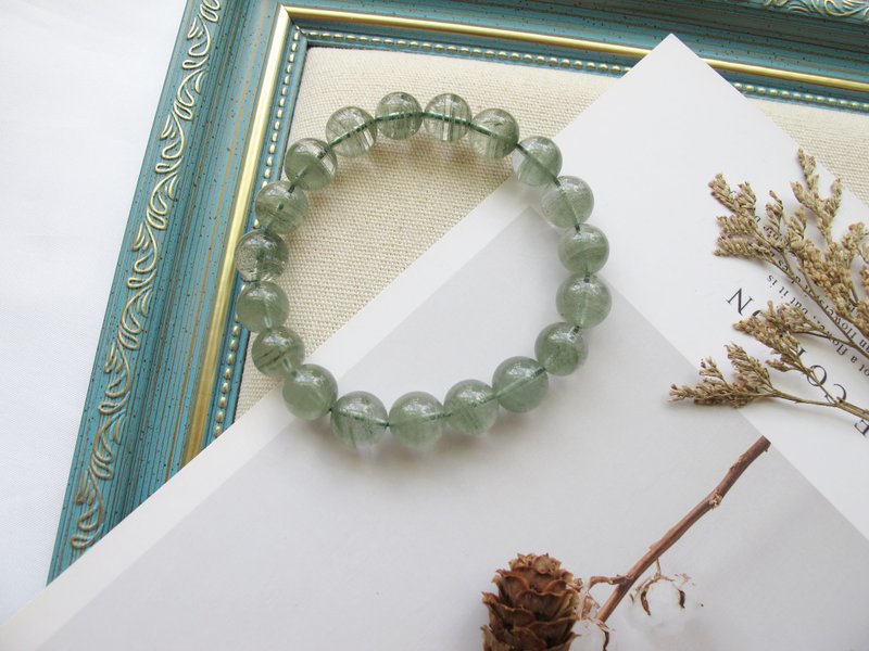 10.5mm绿幽灵【悠悠绿灵】千层饱满绿 招财运 好贵人 原件寄出 - 手链/手环 - 水晶 绿色