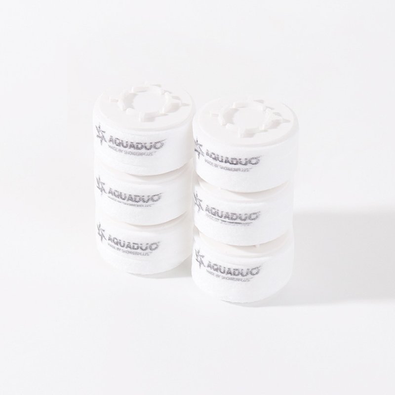 AQUADUO - SF-1000 (Cobra Type) 水龙头过滤器PLA滤芯 (6件装) - 厨房用具 - 环保材料 白色