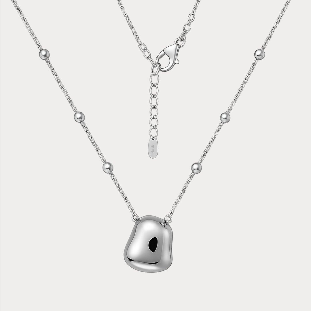 dashbrand DJ05-PD Melt Pendent (Minimal Jewelry) 银925 纯银项链坠饰 - 项链 - 纯银 银色